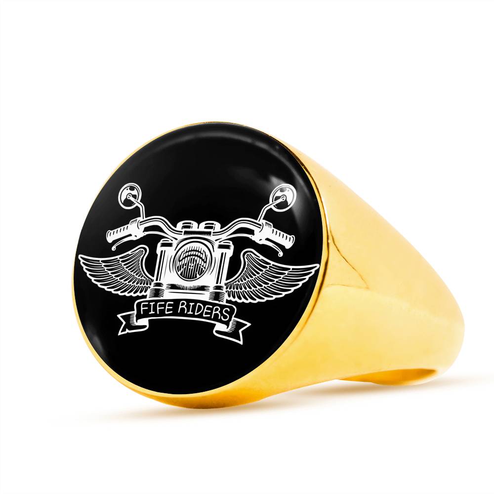Fife Riders Signet Ring Black