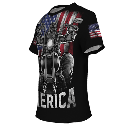 'MERICA 3D BIKER T-SHIRT