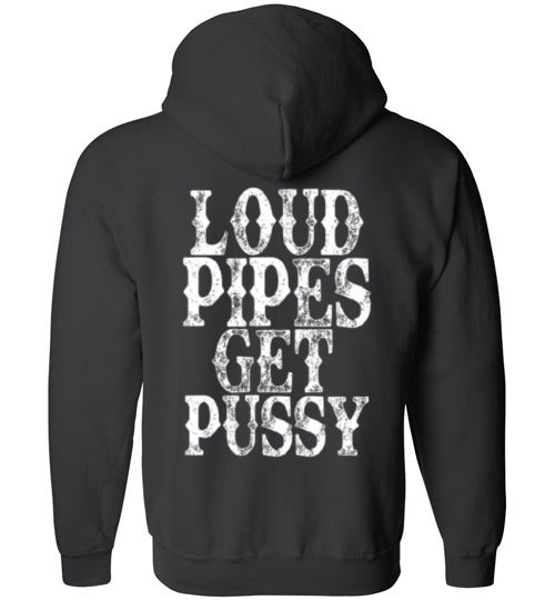 Loud Pipes Get Pussy T-Shirt | Bold Motorcycle Biker Graphic Tee