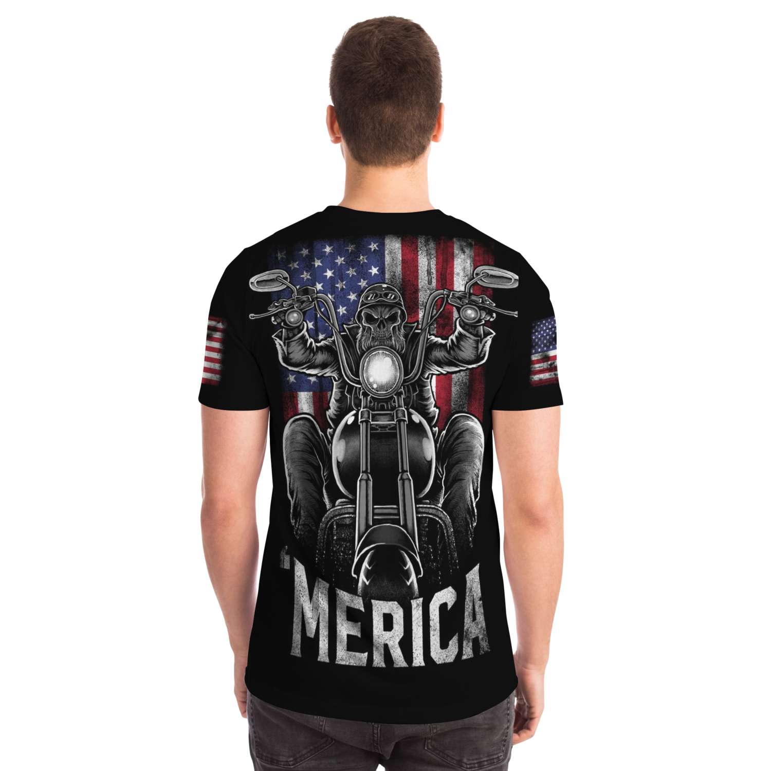 'MERICA 3D BIKER T-SHIRT