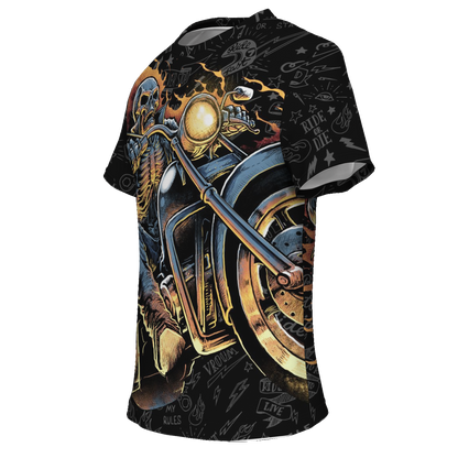 "HELLRIDER" BIKER 3D T-SHIRT