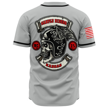 MOTORCYCLE CLUB JERSEY LIGHT GREY