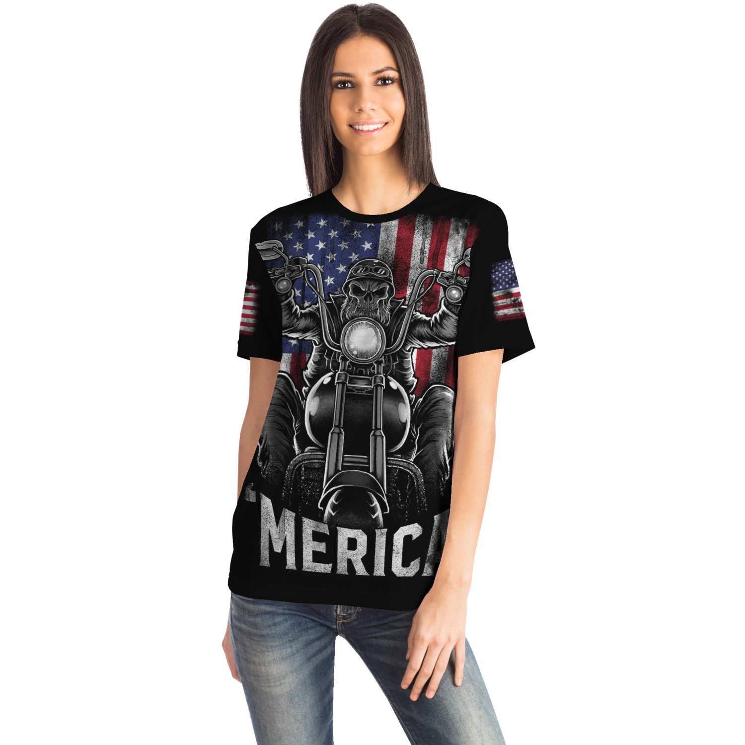 'MERICA 3D BIKER T-SHIRT