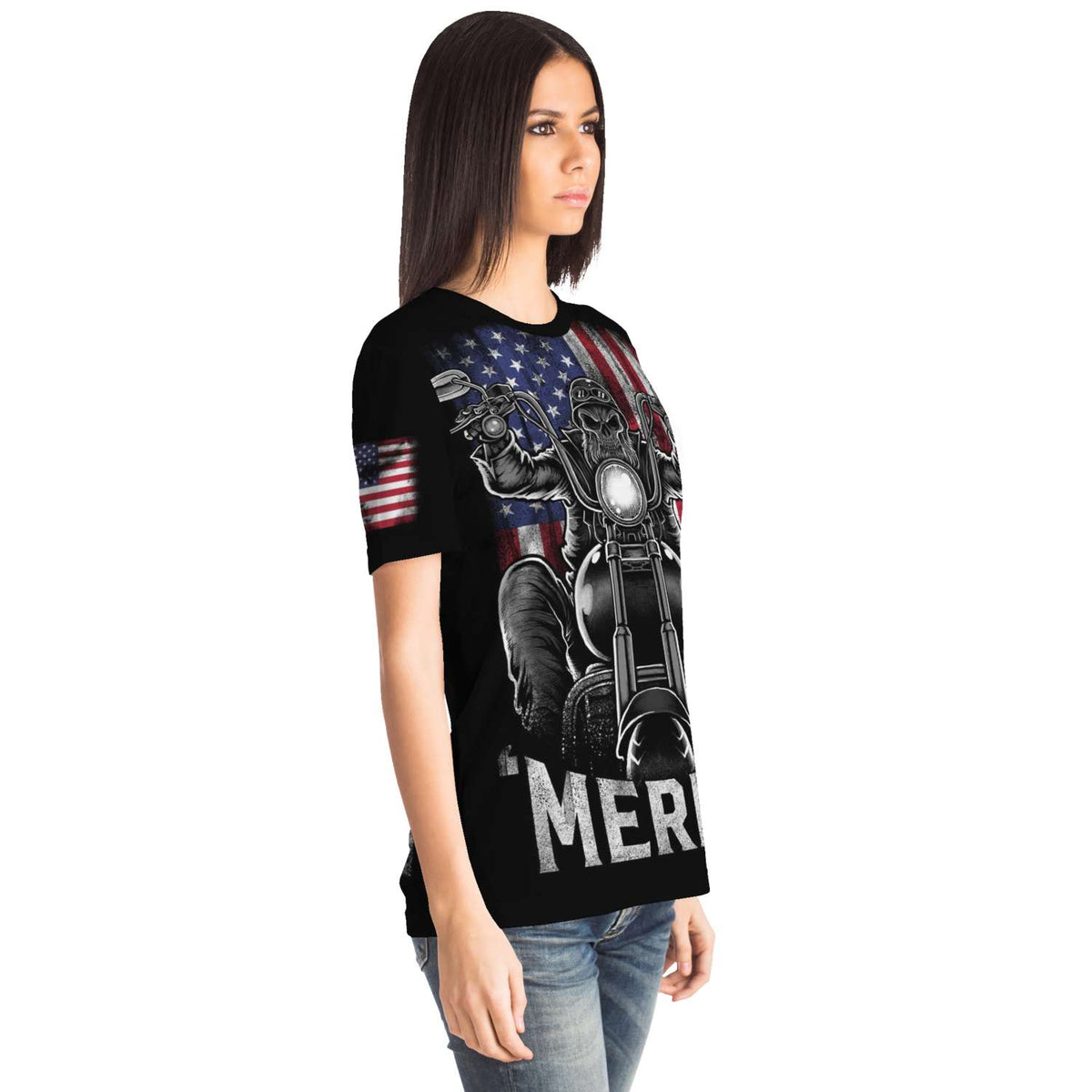 'MERICA 3D BIKER T-SHIRT