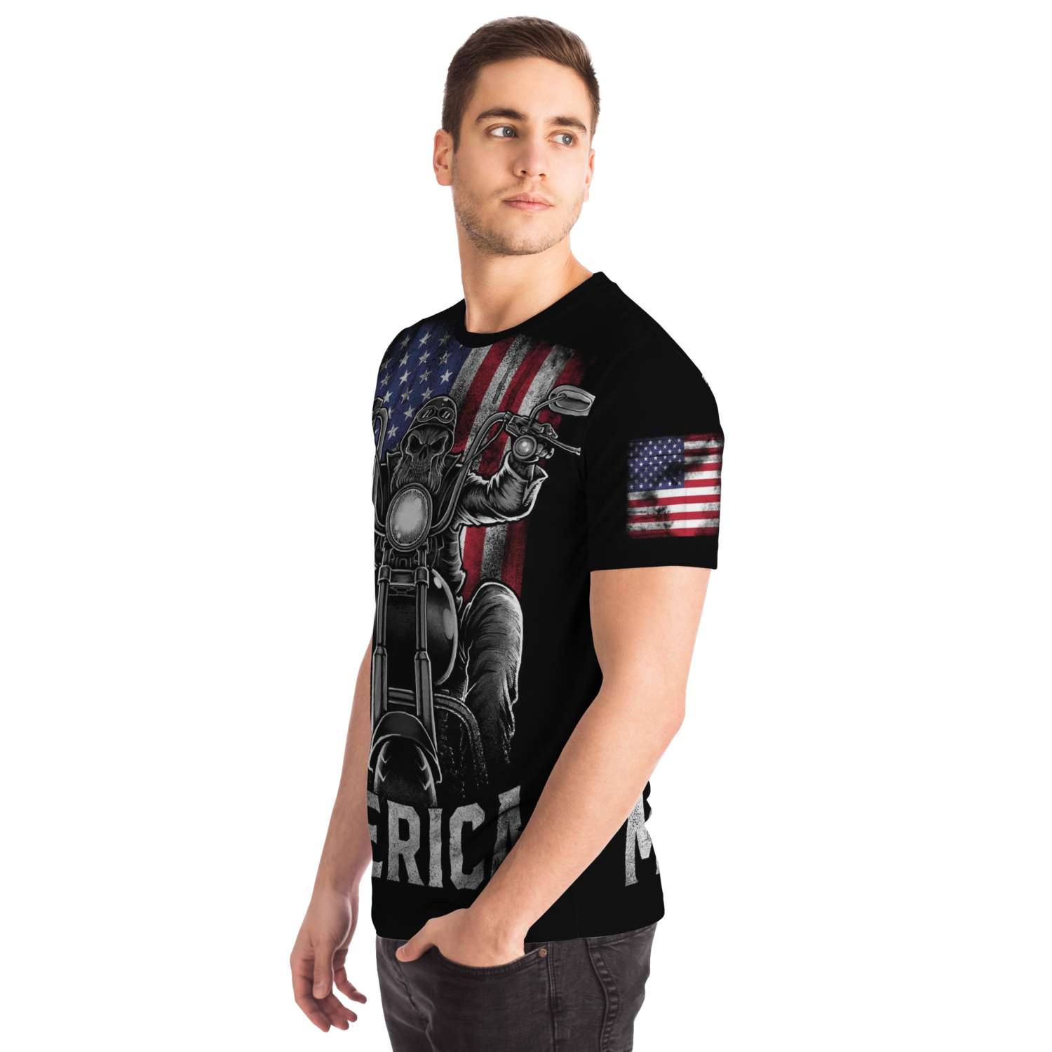 'MERICA 3D BIKER T-SHIRT