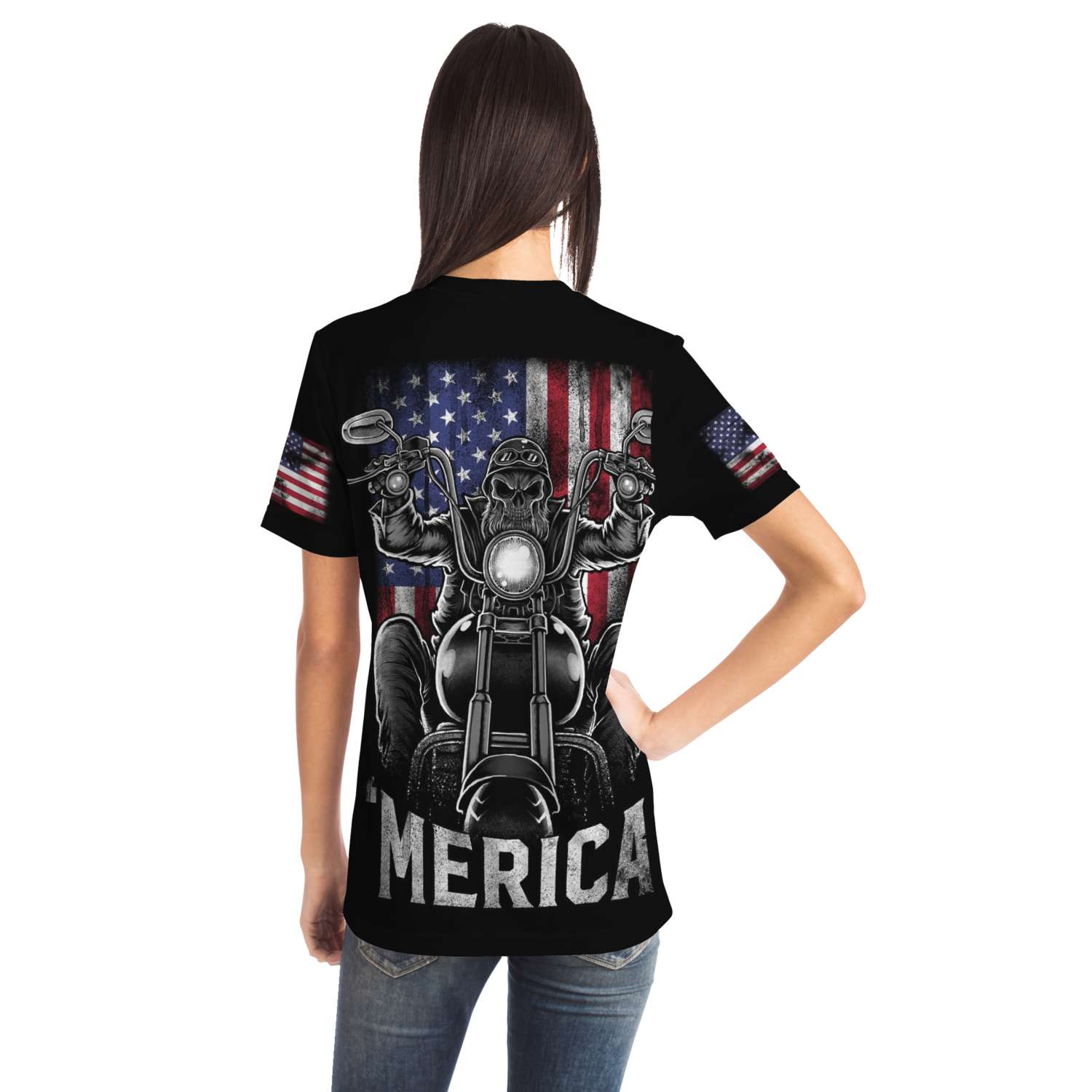 'MERICA 3D BIKER T-SHIRT