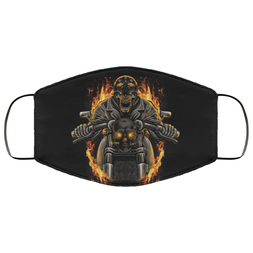 Burning Biker Face Cover