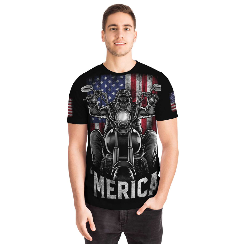 'MERICA 3D BIKER T-SHIRT
