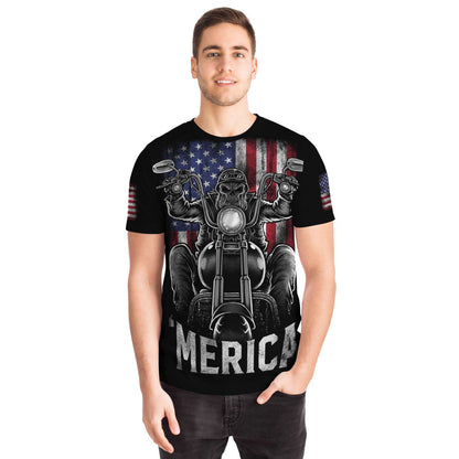 'MERICA 3D BIKER T-SHIRT