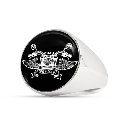 Fife Riders Signet Ring Black