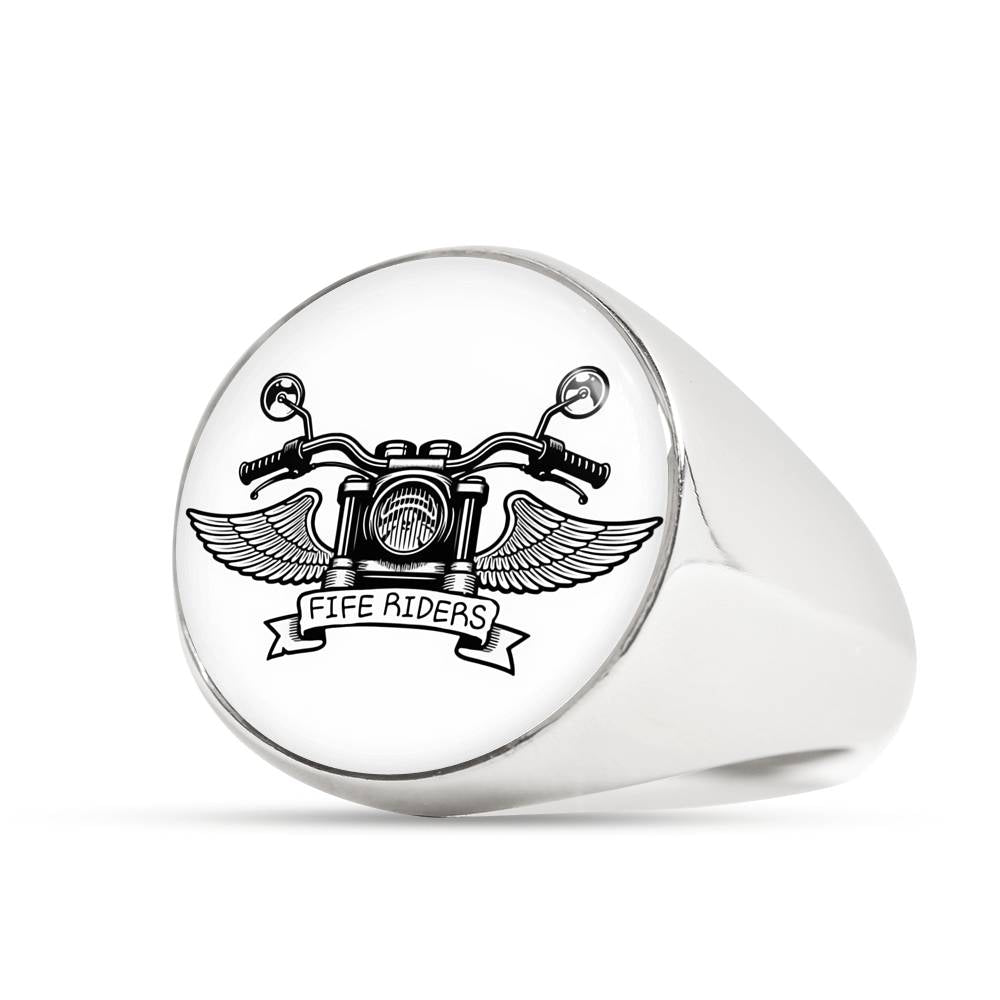 Fife Riders Signet Ring White