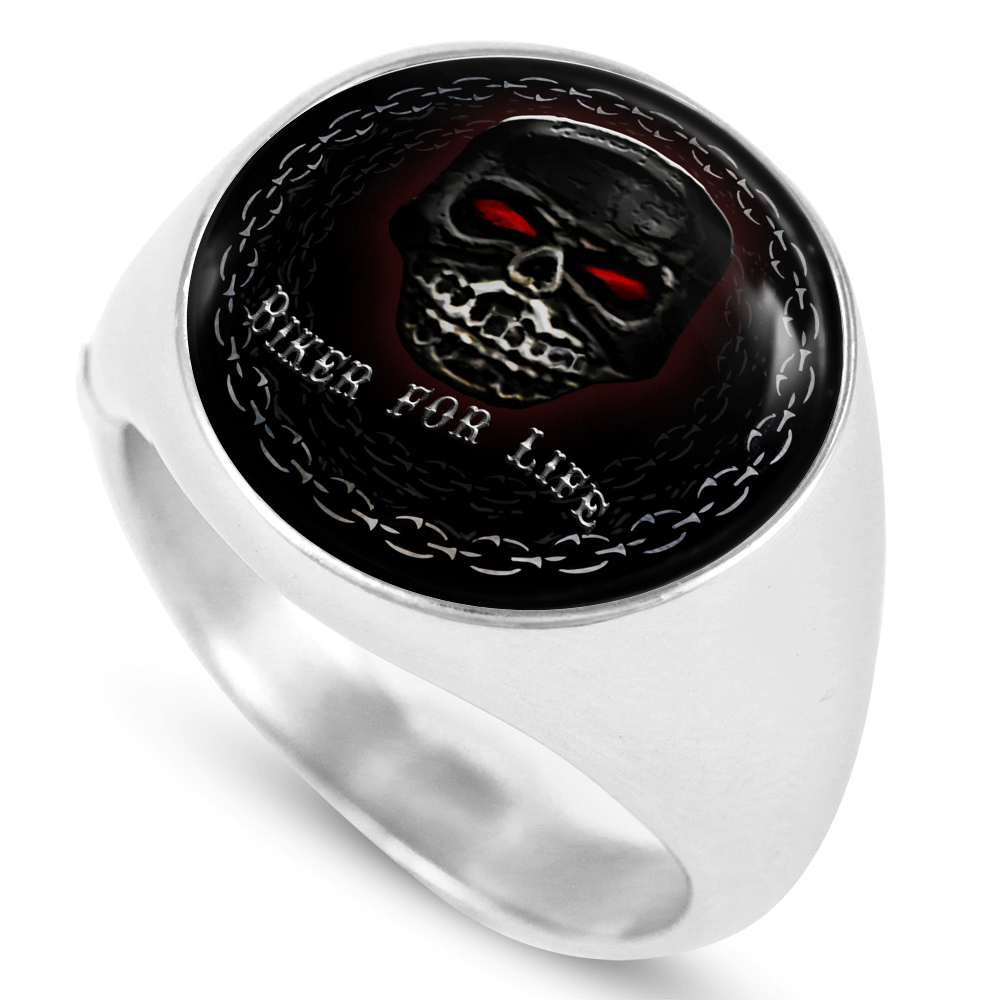 "Biker For Life" Signet Ring — Freedom Rider product image 8