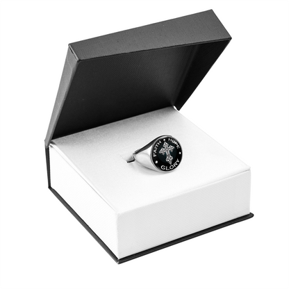 "FAITH HOPE GLORY" SIGNET RING