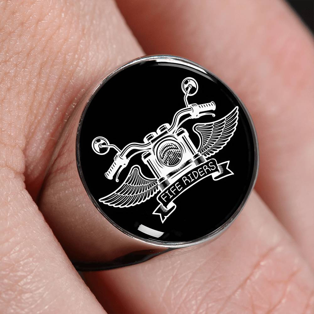 Fife Riders Signet Ring Black