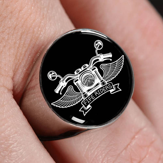 Fife Riders Signet Ring Black