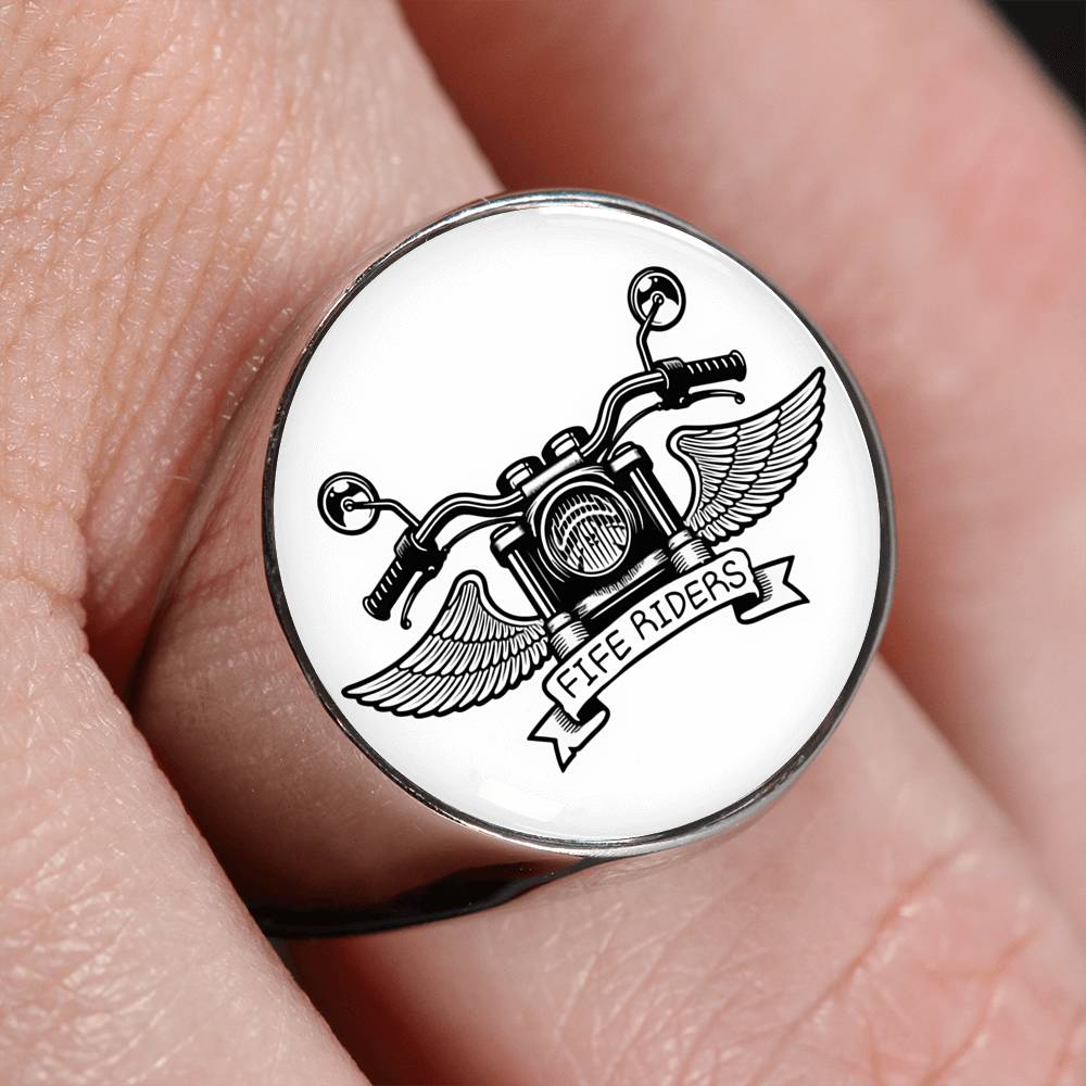 Fife Riders Signet Ring White