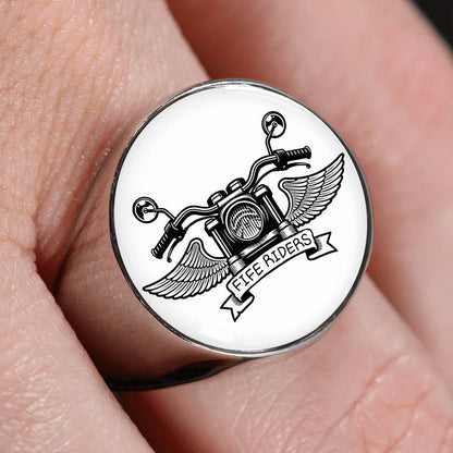 Fife Riders Signet Ring White