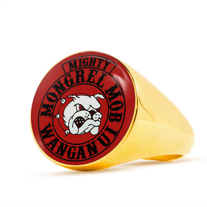 Mighty MM Signet Ring Red