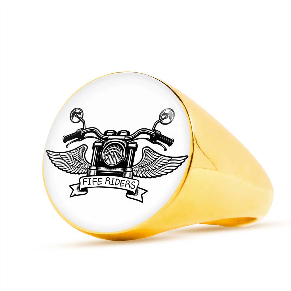 Fife Riders Signet Ring White