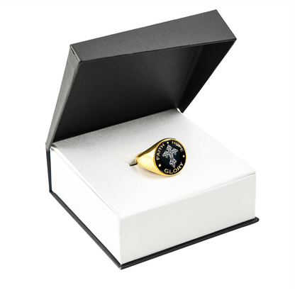 "FAITH HOPE GLORY" SIGNET RING