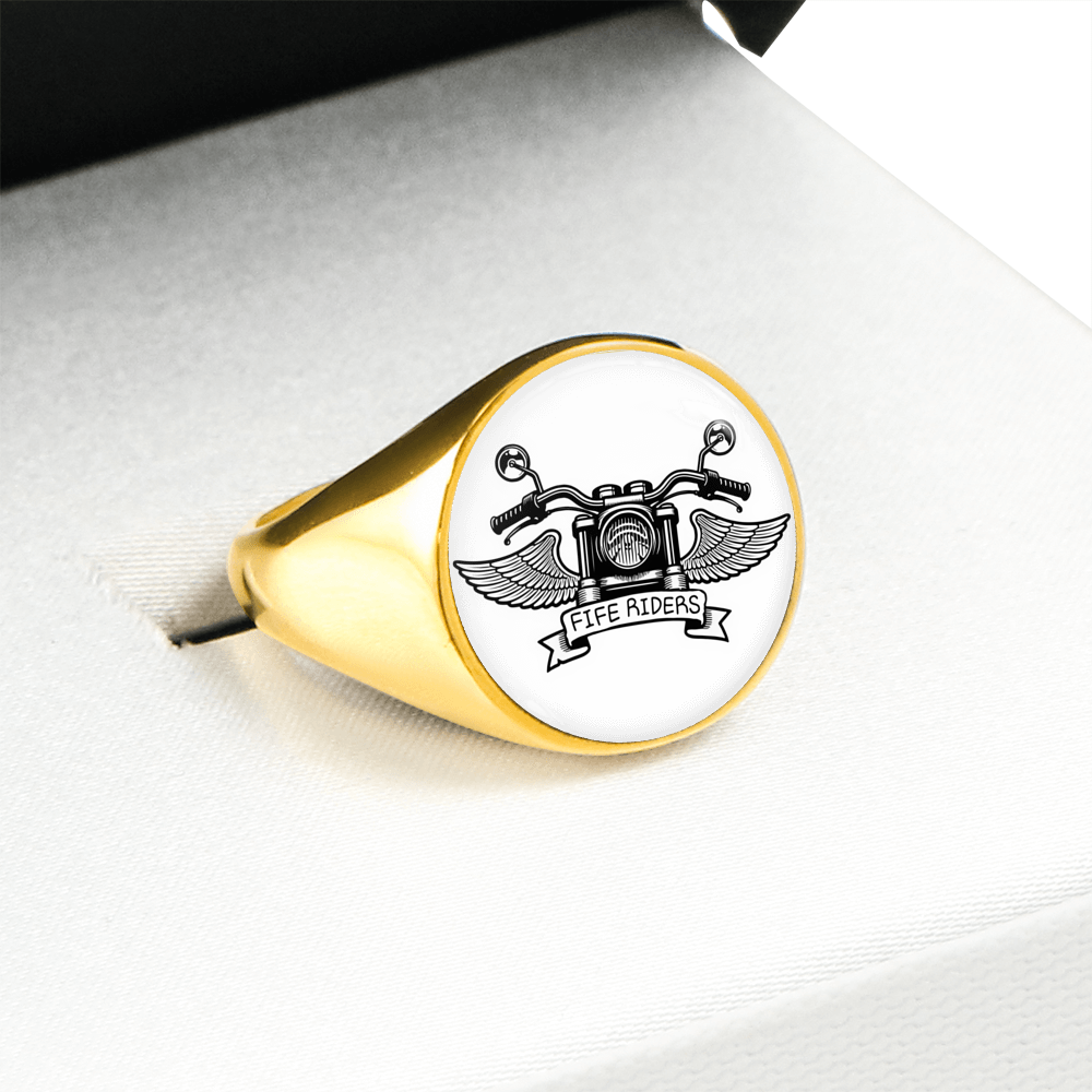Fife Riders Signet Ring White