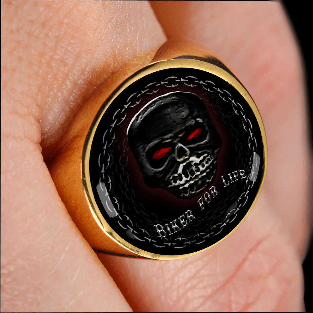 "Biker For Life" Signet Ring — Freedom Rider product image 5