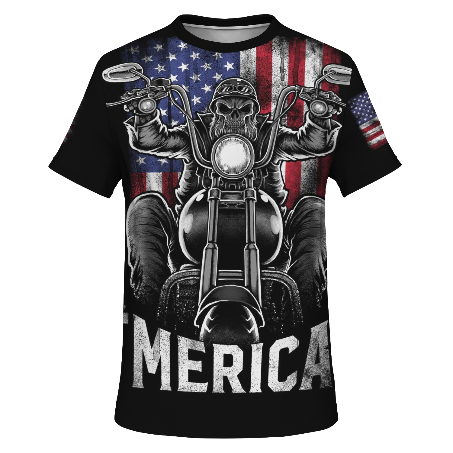 'MERICA 3D BIKER T-SHIRT