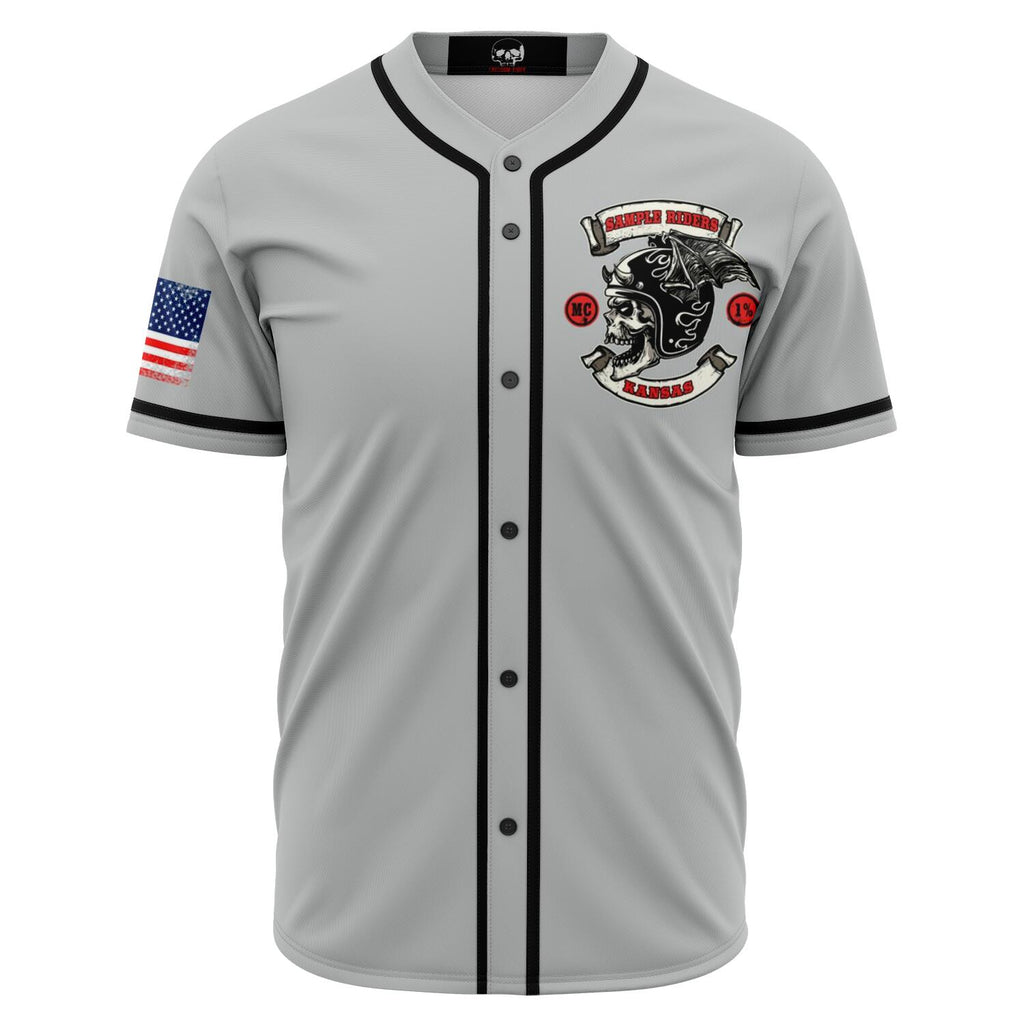 MOTORCYCLE CLUB JERSEY LIGHT GREY