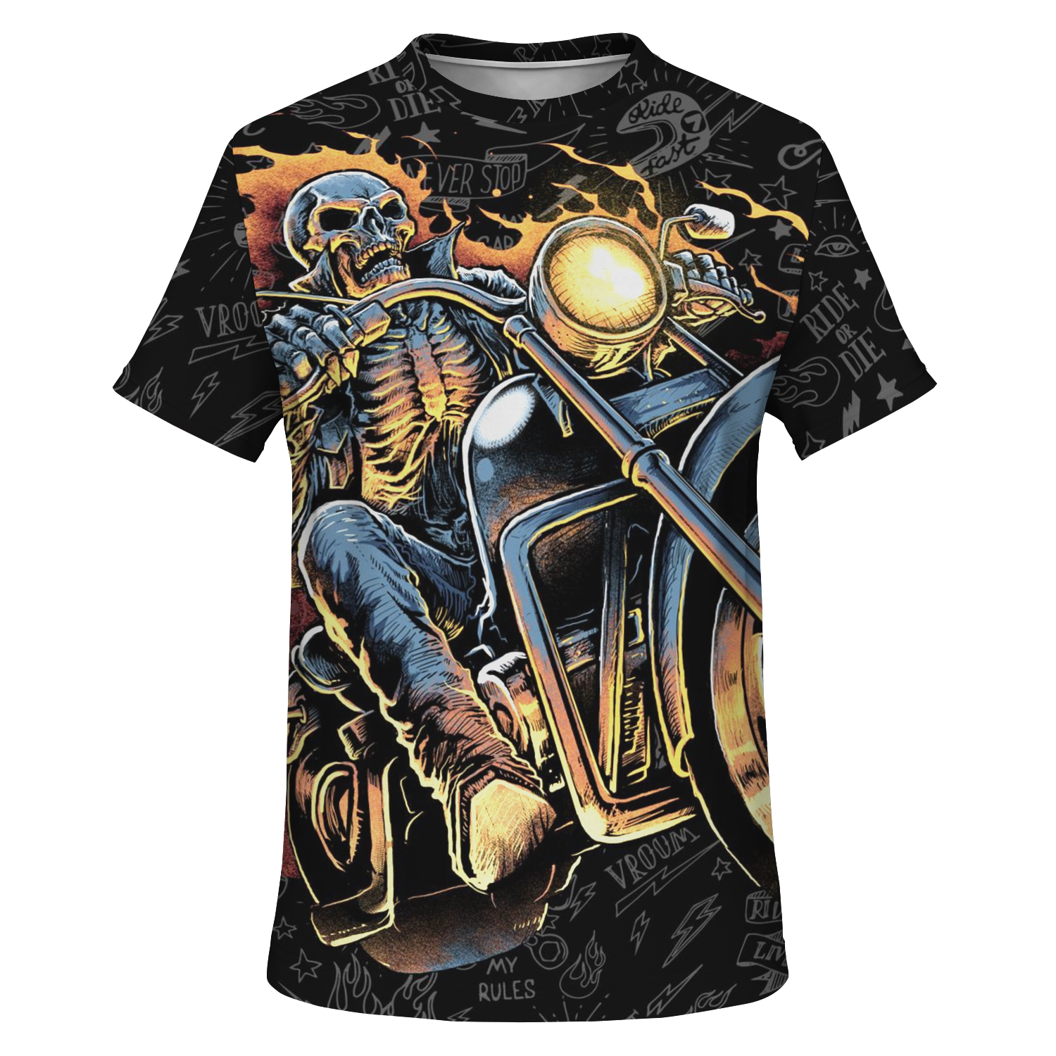 "HELLRIDER" BIKER 3D T-SHIRT