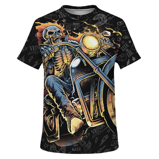 "HELLRIDER" BIKER 3D T-SHIRT