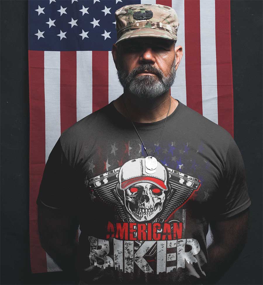 American Biker Front Print — Freedom Rider product image 1