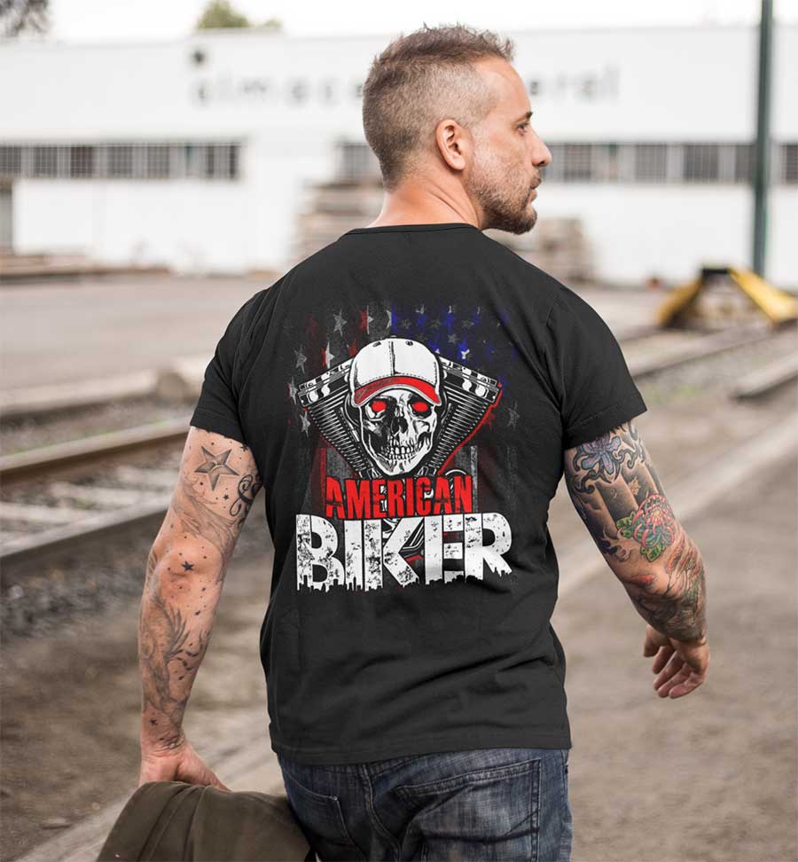 American Biker Back Print — Freedom Rider product image 1